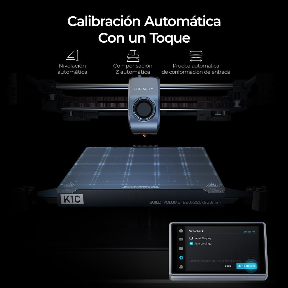 Calibración automática con un toque de la Creality K1C