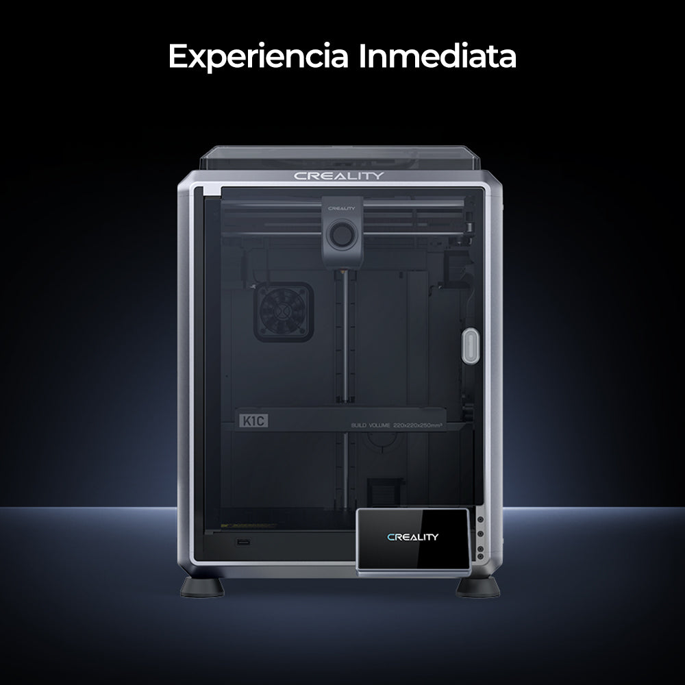 Creality K1C lista para imprimir nada más sacarla de la caja