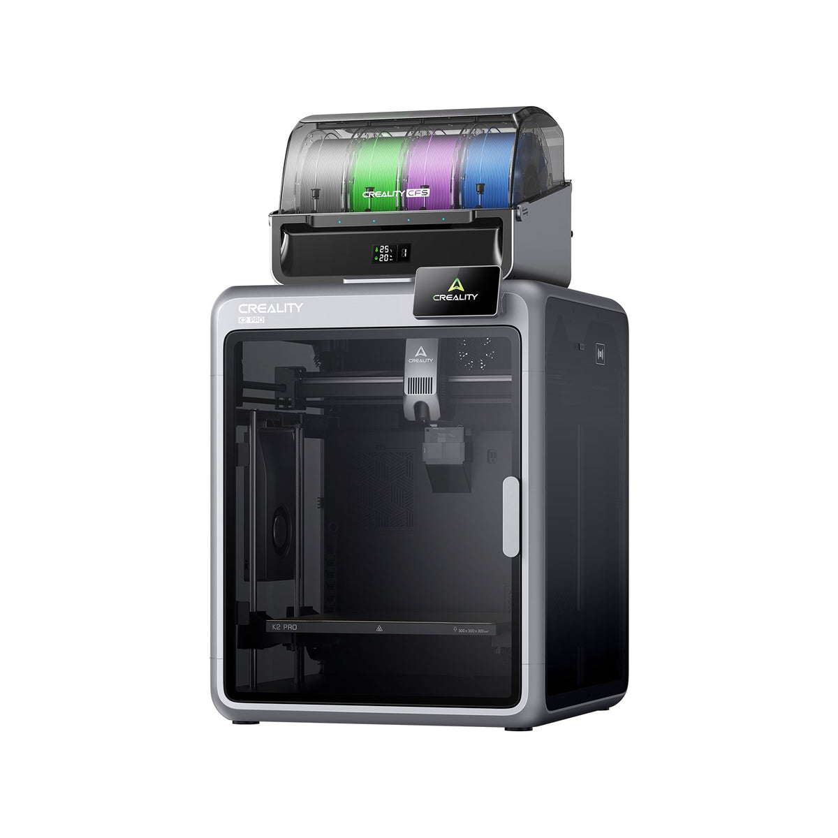 Creality K2 Pro Combo: impresora K2 Pro con la unidad CFS de 4 bobinas encima