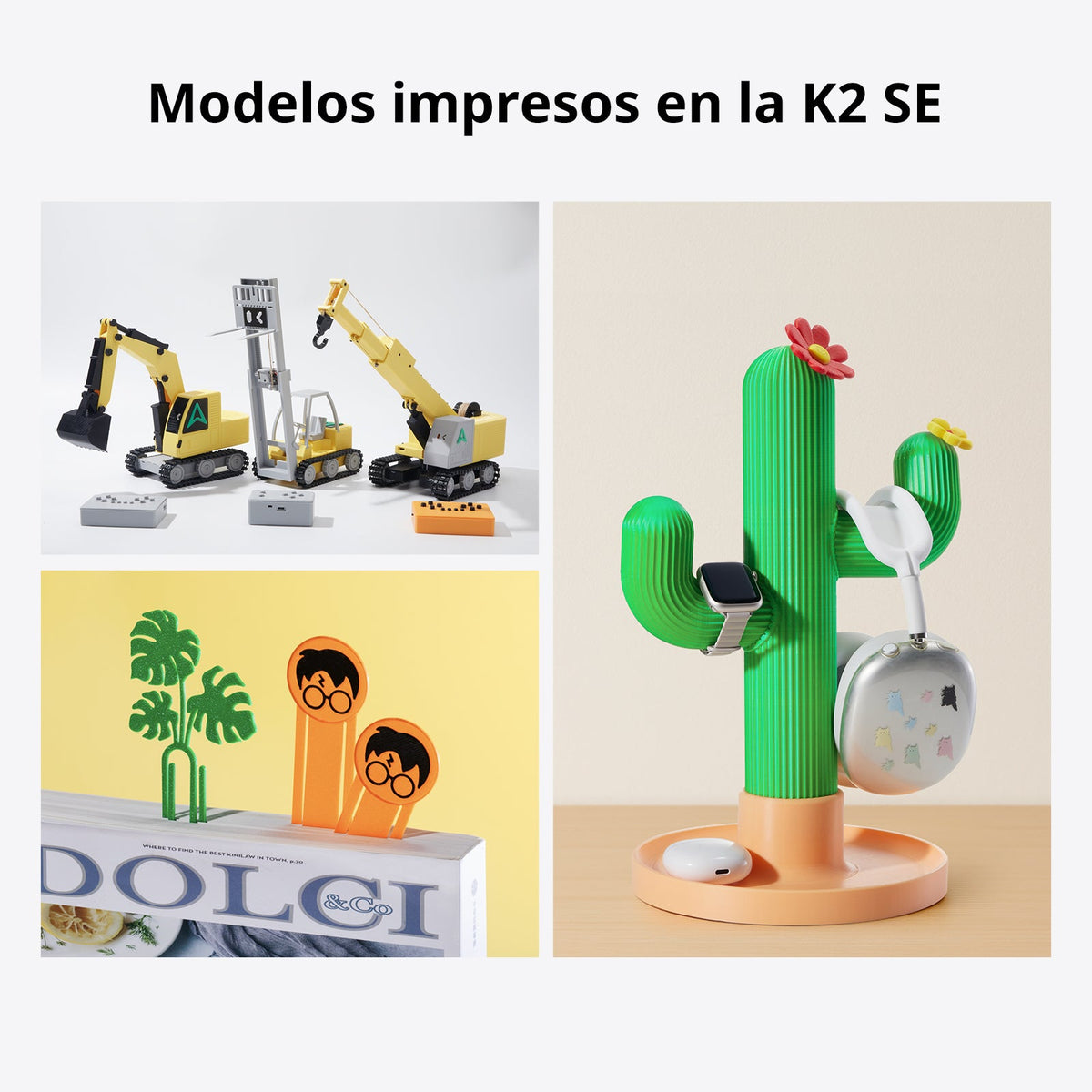 Modelos impresos con la Creality K2 SE