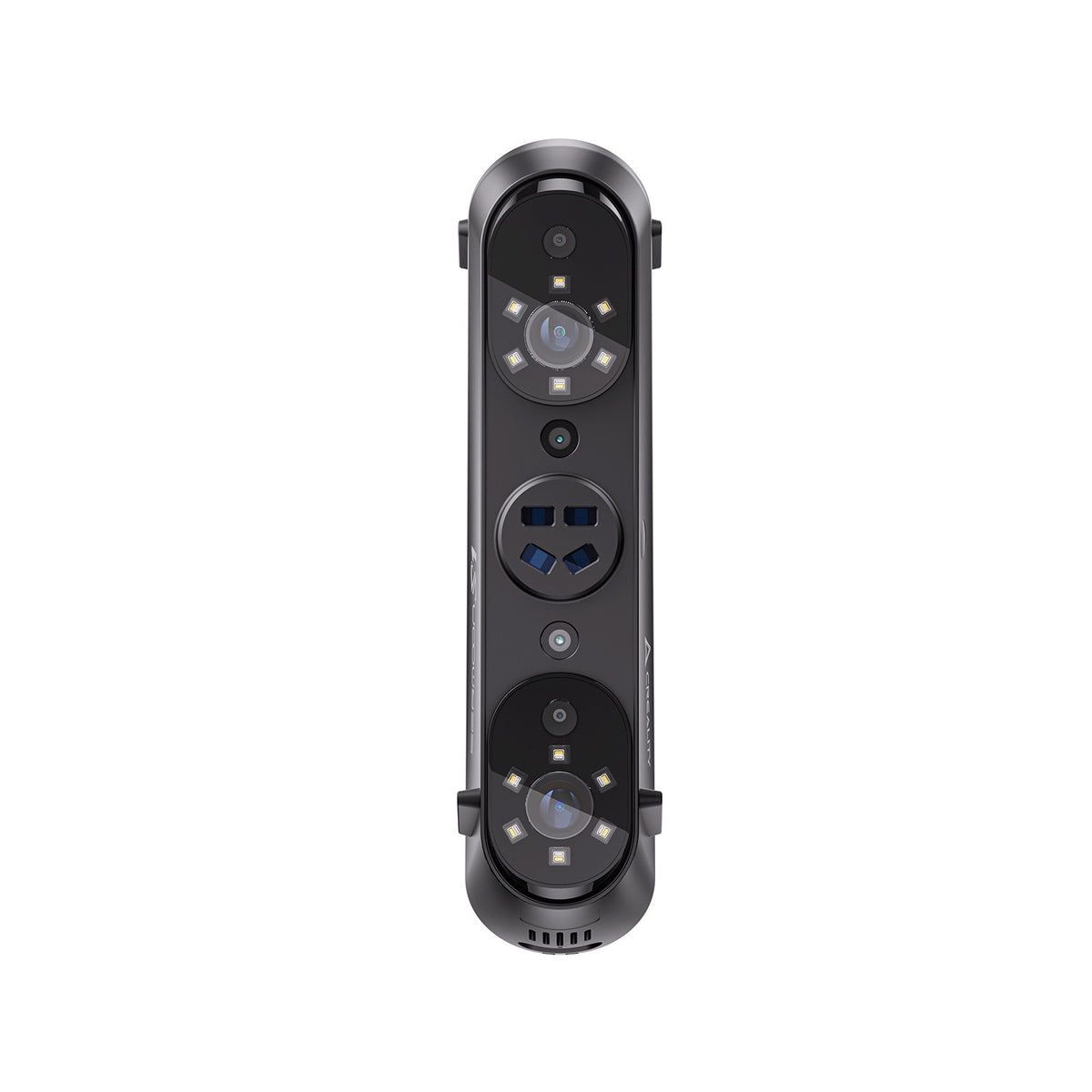 Frontal del escáner 3D Creality Sermoon S1 con sus cuatro lentes