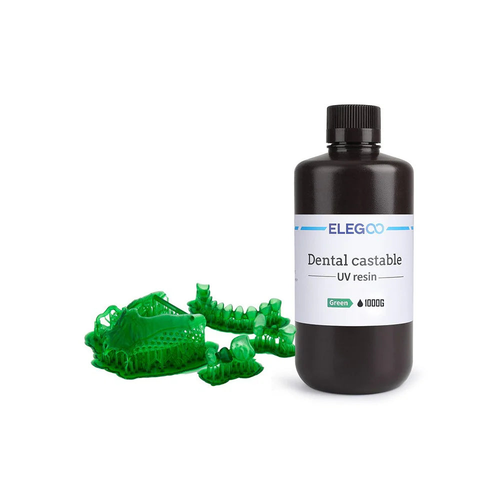 Bote de 1 kg de resina calcinable ELEGOO Dental Castable verde