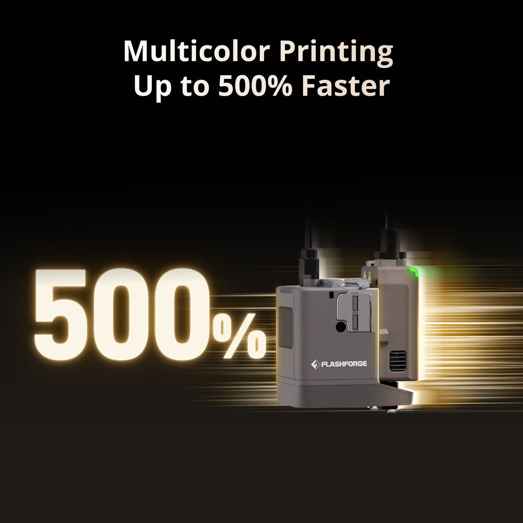 Extrusor FlashSwap de la Flashforge Creator 5 Pro para impresión multicolor con cambio de herramienta