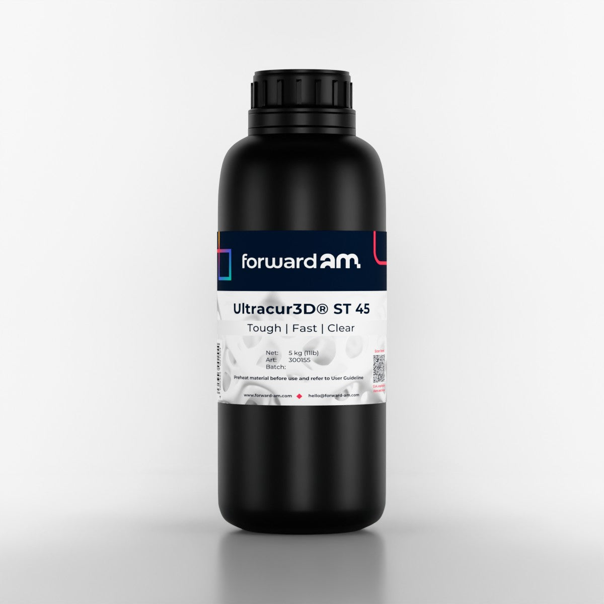 Envase de resina 3D tenaz Forward AM Ultracur3D ST 45 transparente