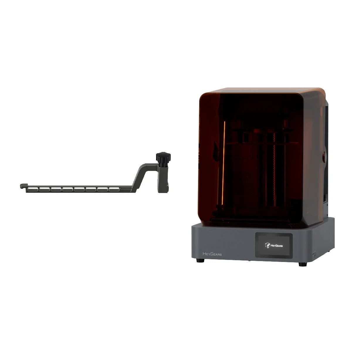 Rascador calefactado HeyGears junto a la impresora Reflex 2