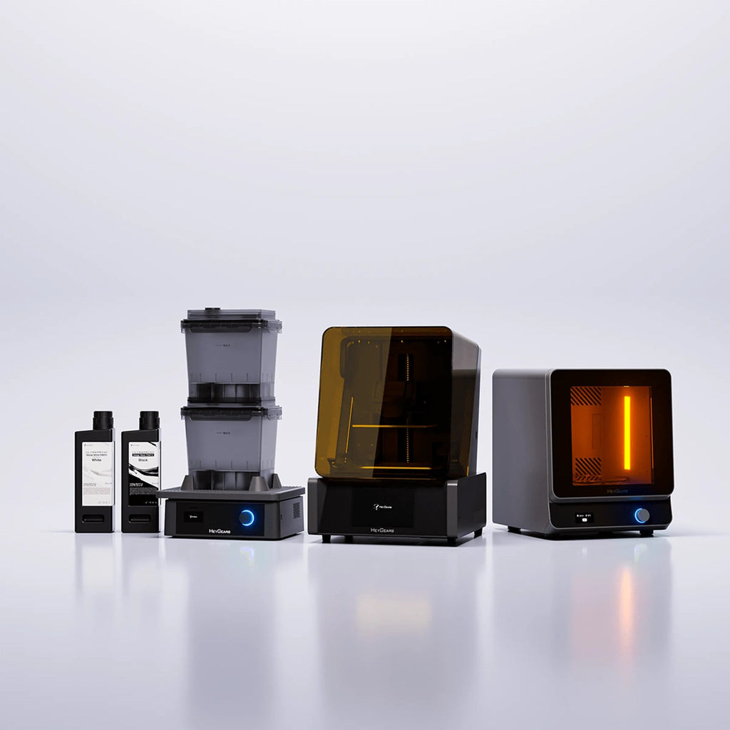 Flujo HeyGears completo: UltraCraft Wash, impresora Reflex y UltraCraft Cure