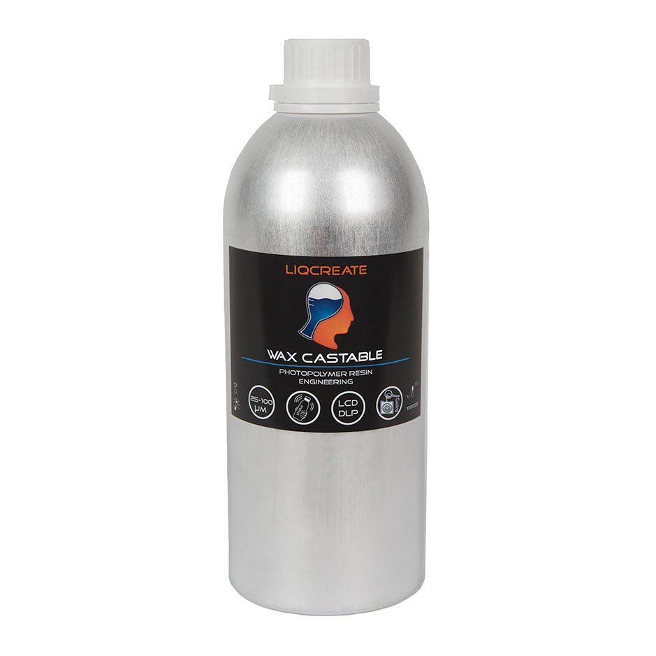 Bote de 1 kg de resina calcinable Liqcreate Wax Castable