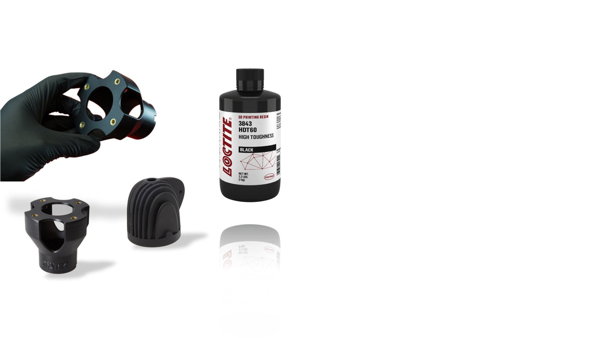 Bote y piezas de la resina 3D Loctite 3D 3843 HDT60 Black