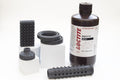 Bote de 1 kg de resina 3D Loctite 3D IND5714 gris con juntas y piezas elásticas impresas