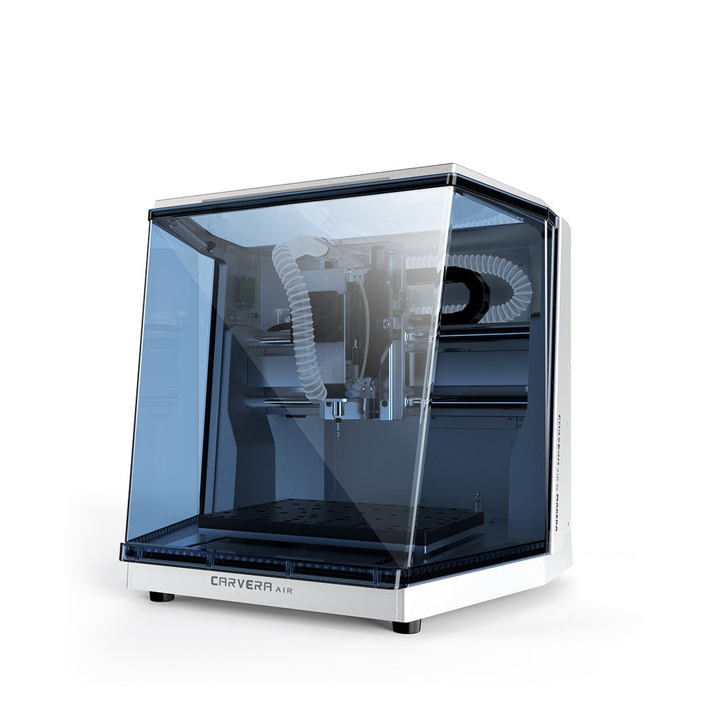 Makera Carvera Air, fresadora CNC cerrada para aluminio, madera y plástico, vista lateral