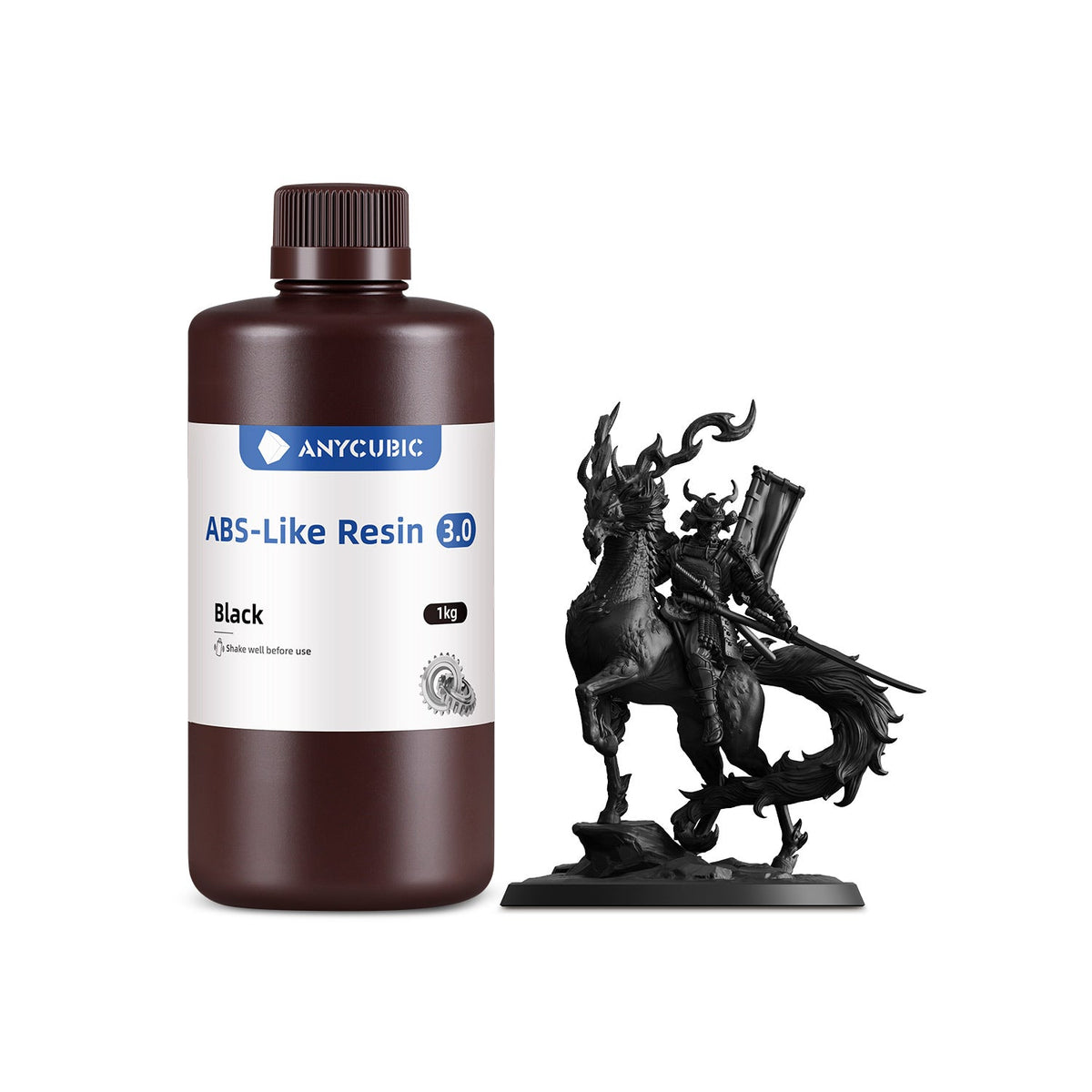 Bote de 1 kg de resina Anycubic ABS-Like 3.0 color ABS Like 3.0 Negro