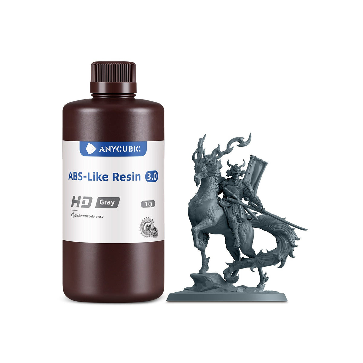 Bote de 1 kg de resina Anycubic ABS-Like 3.0 HD gris
