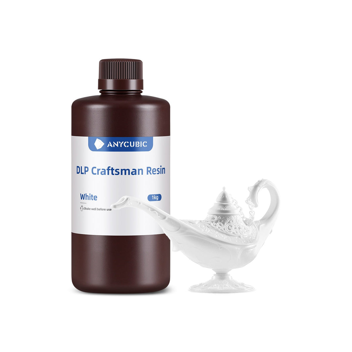Bote de 1 kg de resina Anycubic DLP Craftsman color Blanco DLP
