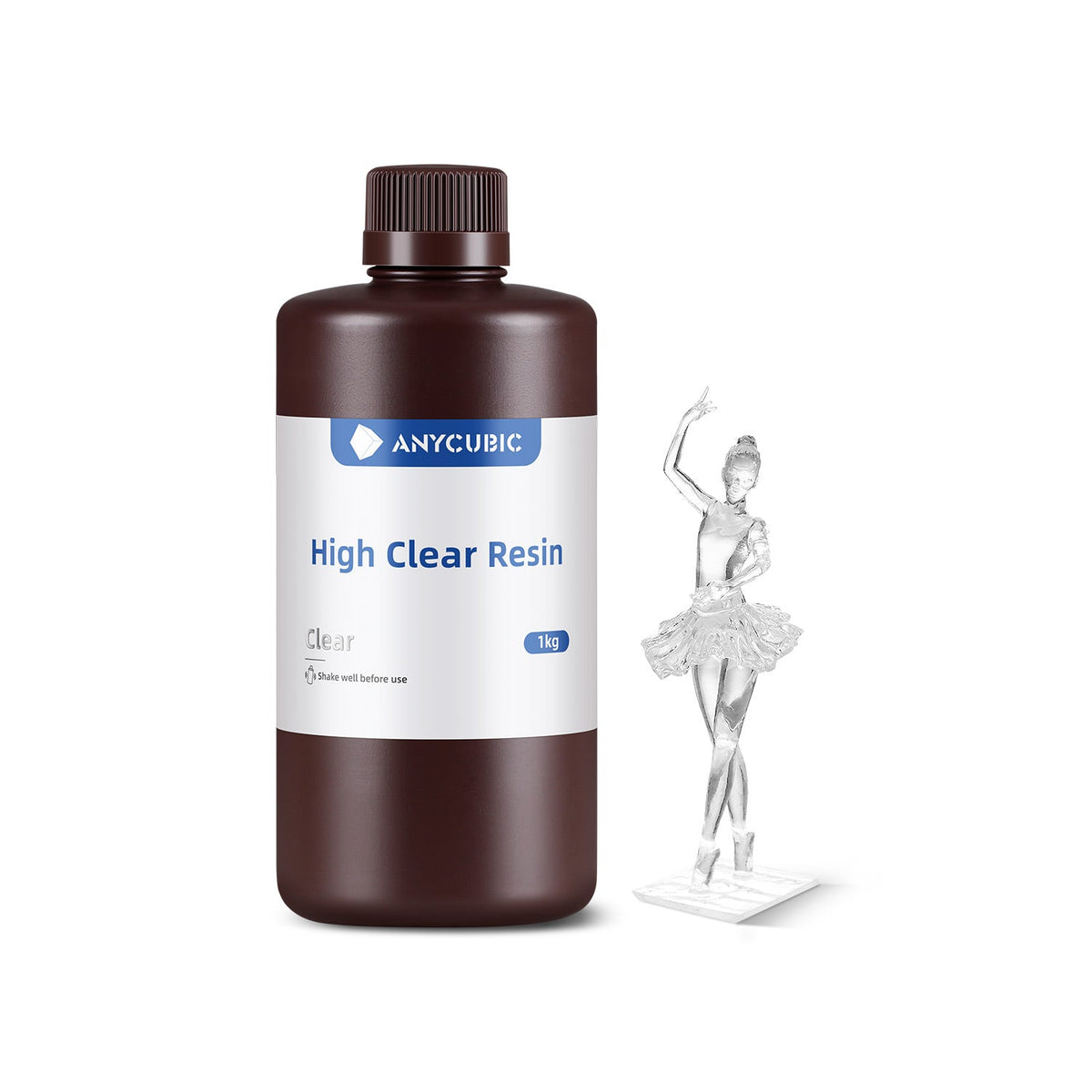 Bote de 1 kg de resina Anycubic High Clear transparente