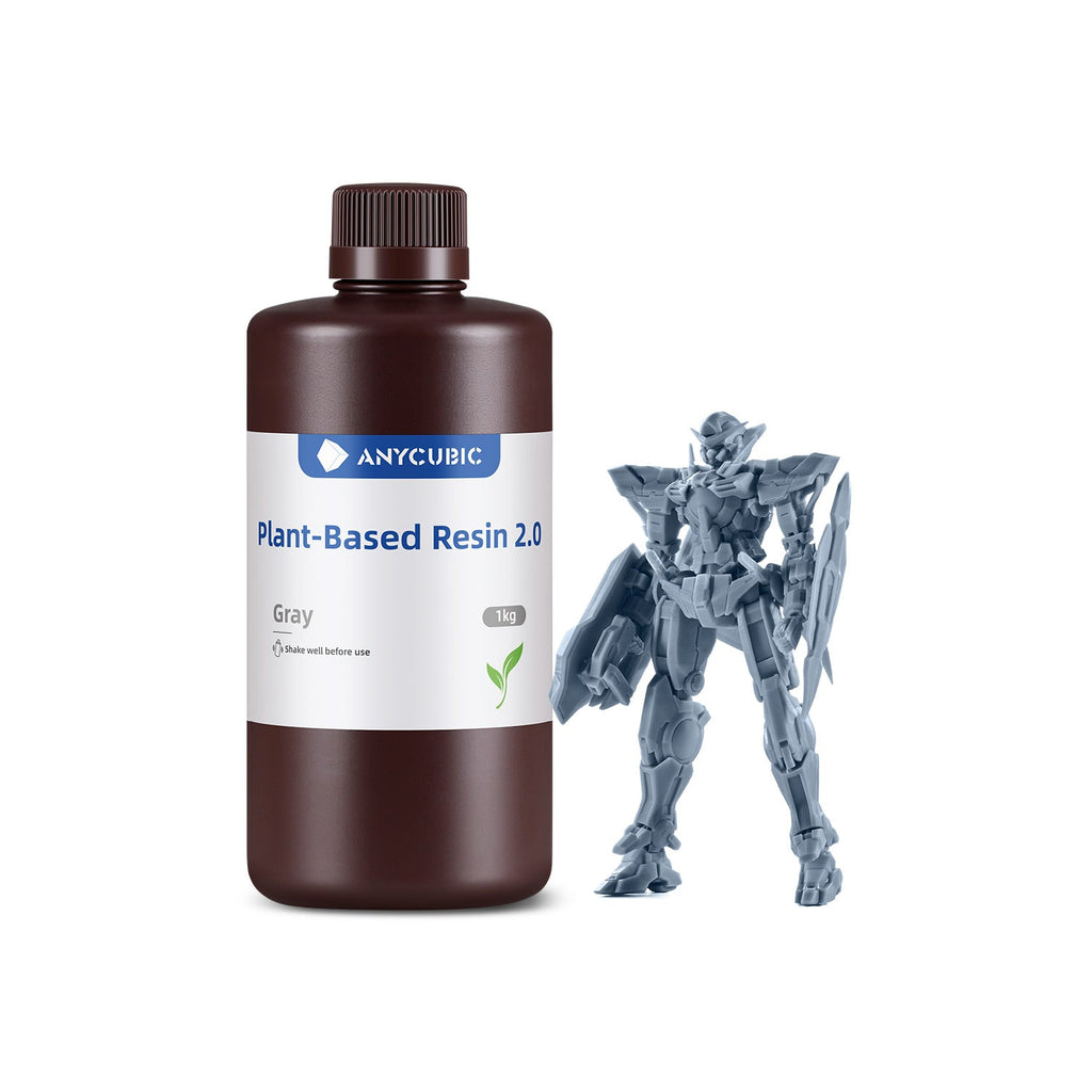Bote de 1 kg de resina Anycubic Plant-Based color Gris
