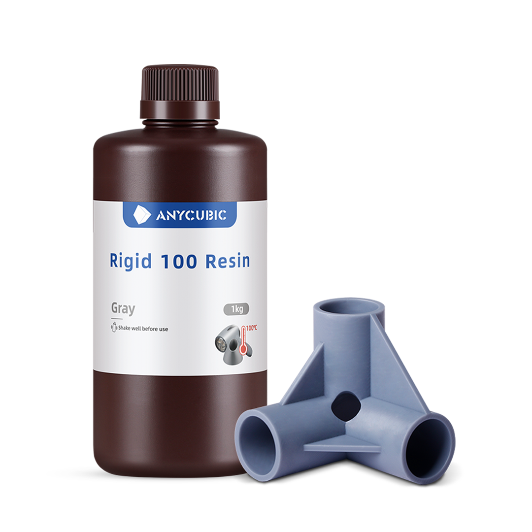 Bote de 1 kg de resina Anycubic Rigid 100 color Gris
