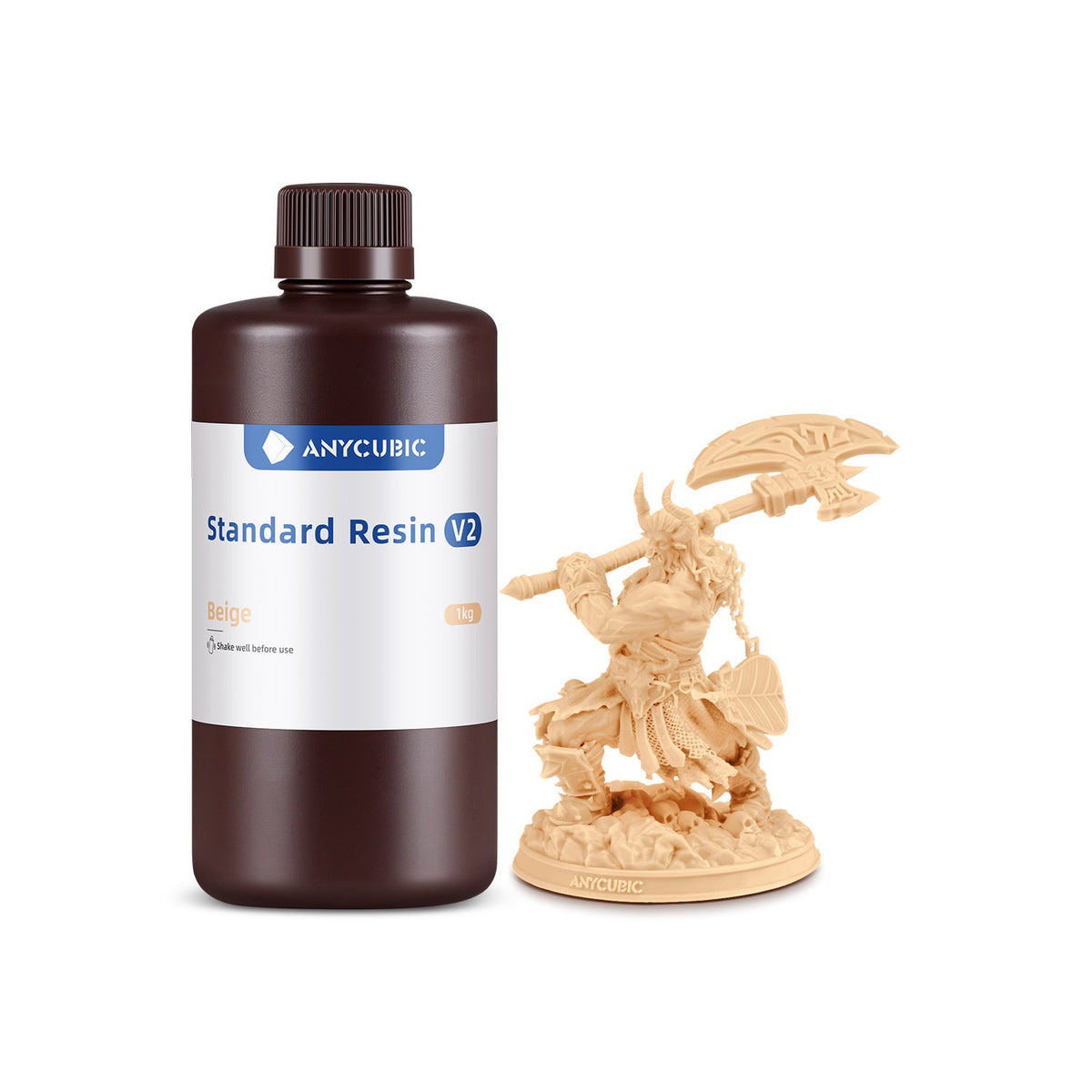 Bote de 1 kg de resina Anycubic Standard V2 color Beige V2