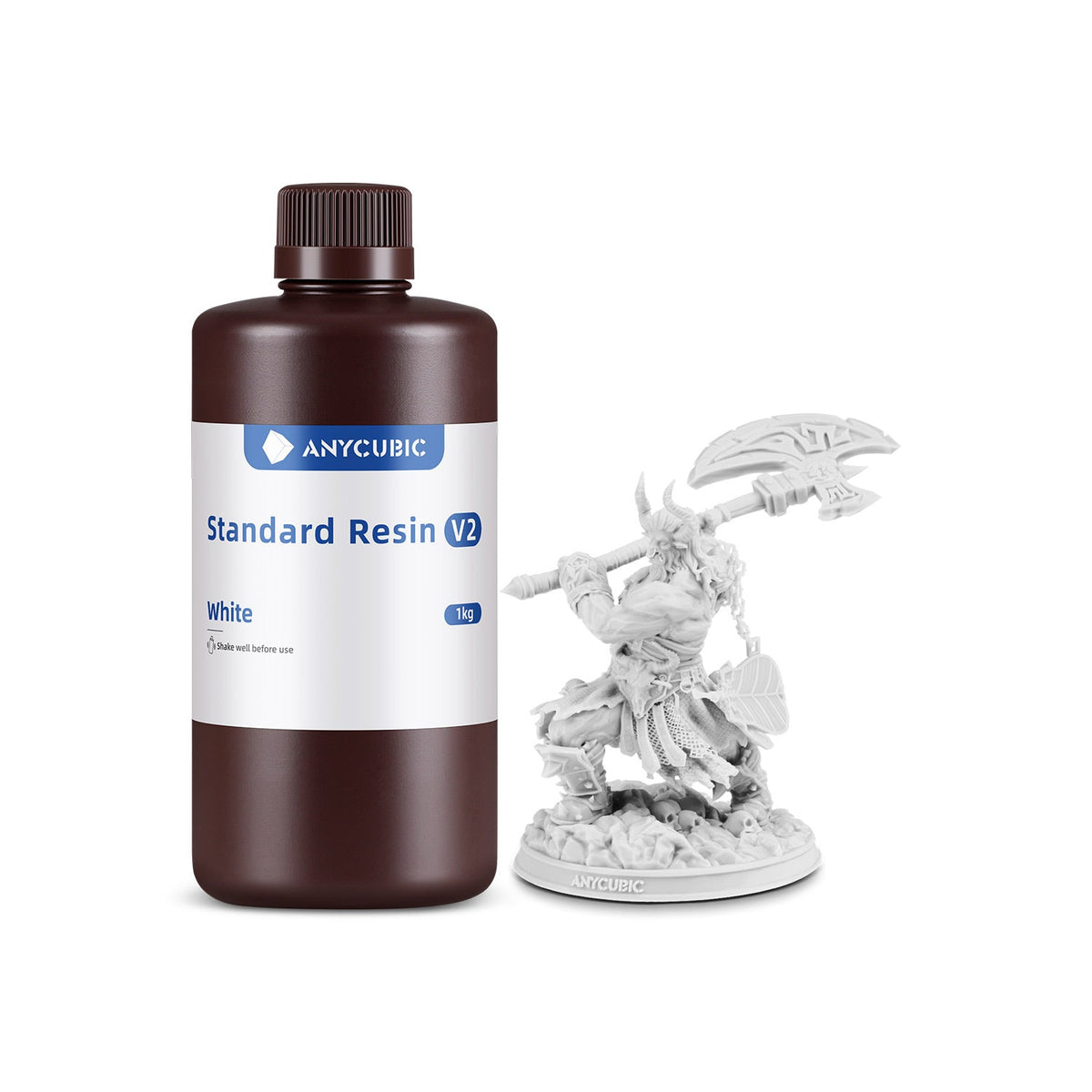 Bote de 1 kg de resina Anycubic Standard V2 color Blanco V2