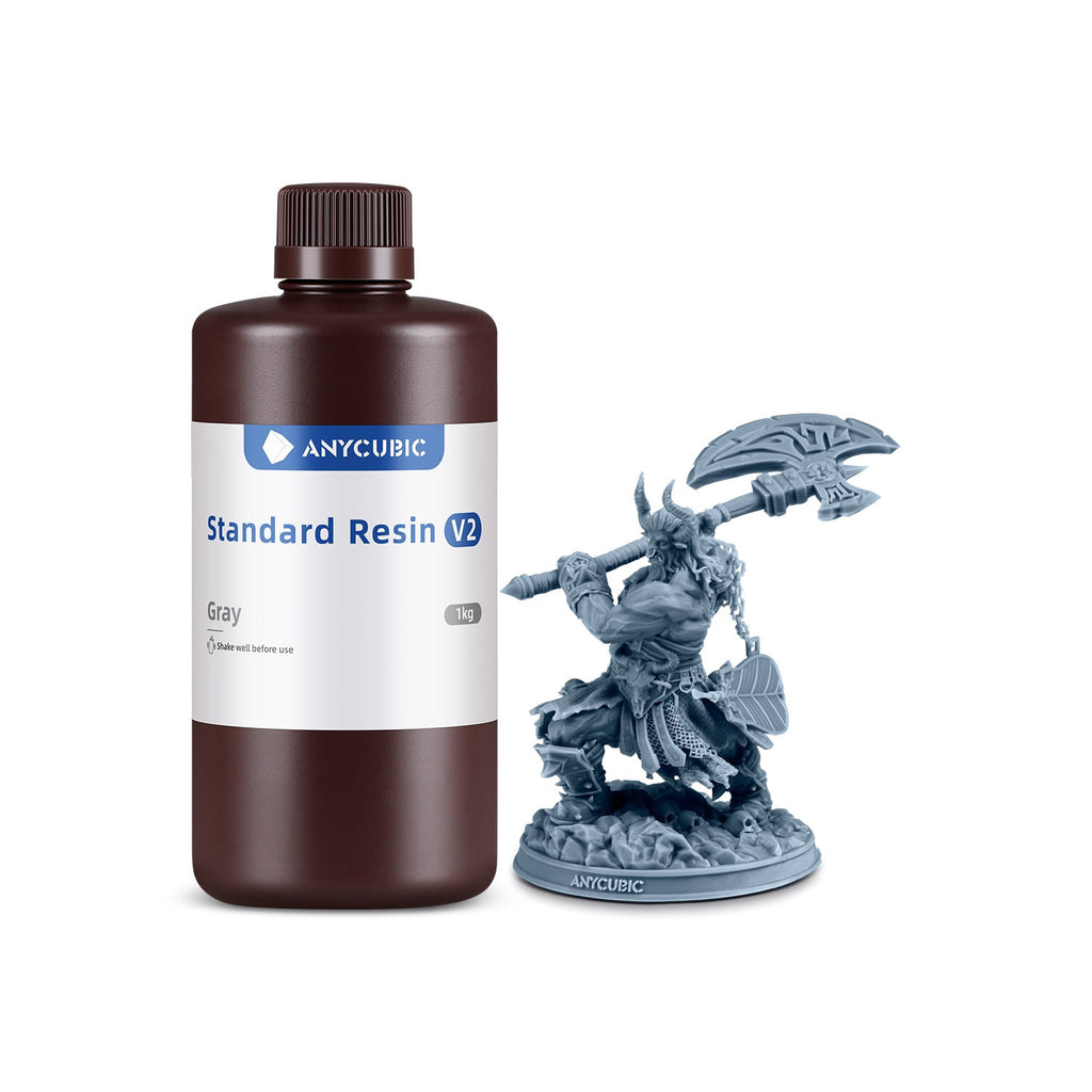 Bote de 1 kg de resina Anycubic Standard V2 color Gris V2