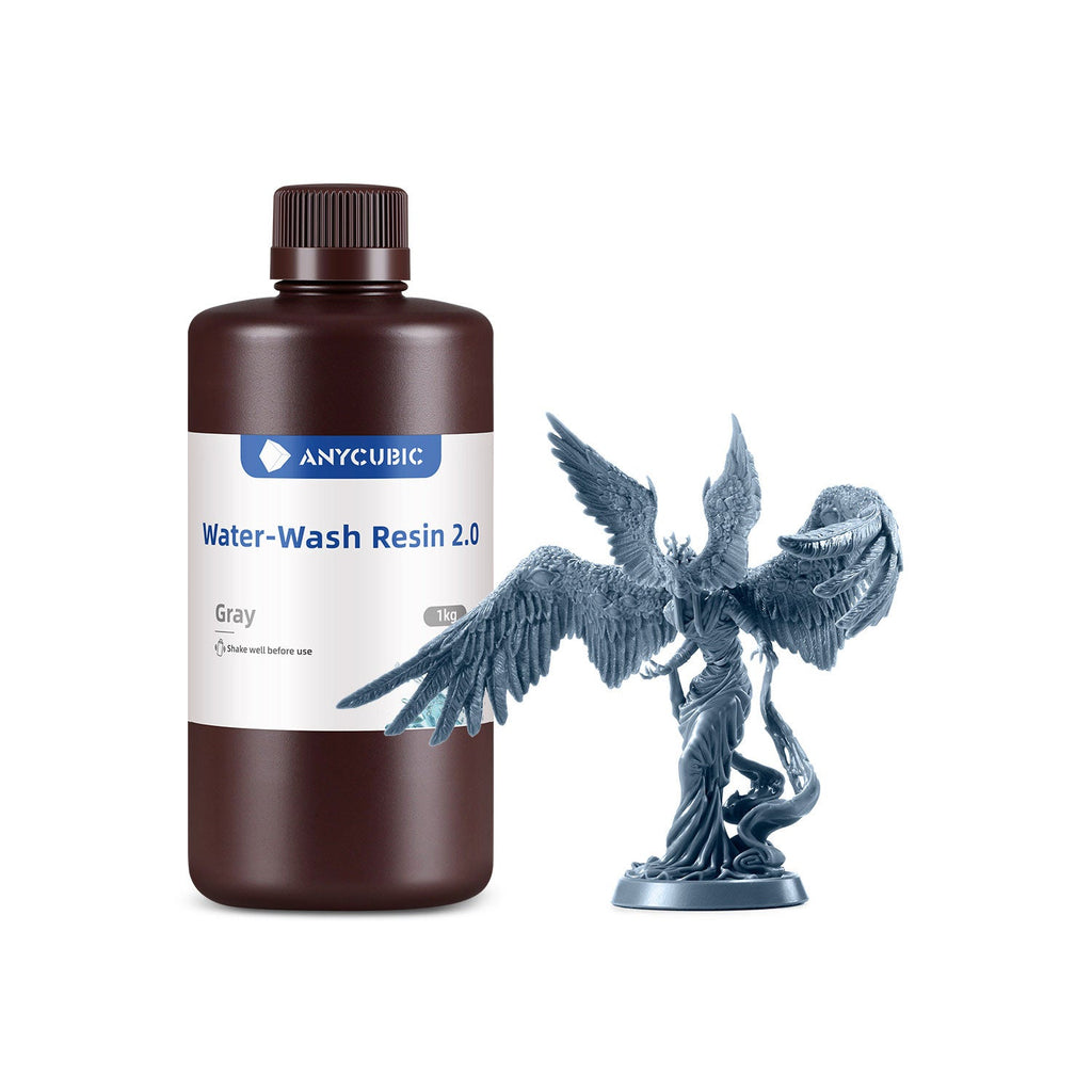 Bote de 1 kg de resina Anycubic Water-Wash 2.0 lavable al agua color Water Wash 2.0 Gris