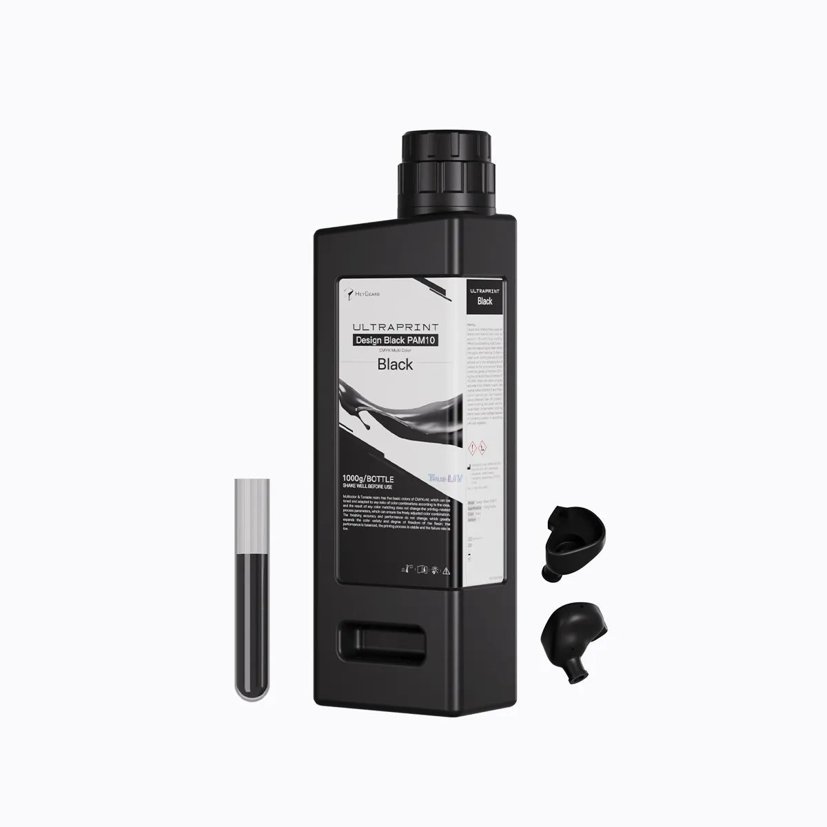 Resina HeyGears UltraPrint PAM10 negra, bote de 1 kg