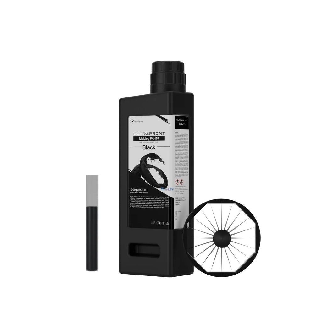Resina HeyGears UltraPrint PAH10 negra de alta temperatura, bote de 1 kg