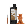 Botella de 1 kg de resina HeyGears UltraPrint PARP10 Orange Clay con figura impresa en naranja arcilla
