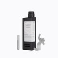 Botella de 1 kg de resina transparente HeyGears UltraPrint PAT10 con figura transparente impresa