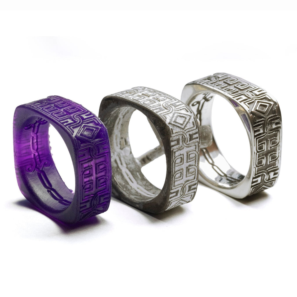 Anillos colados a partir de patrones impresos en Siraya Tech Cast