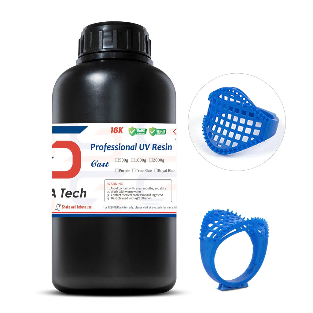 Bote de 1 kg de resina calcinable Siraya Tech Cast Royal Blue