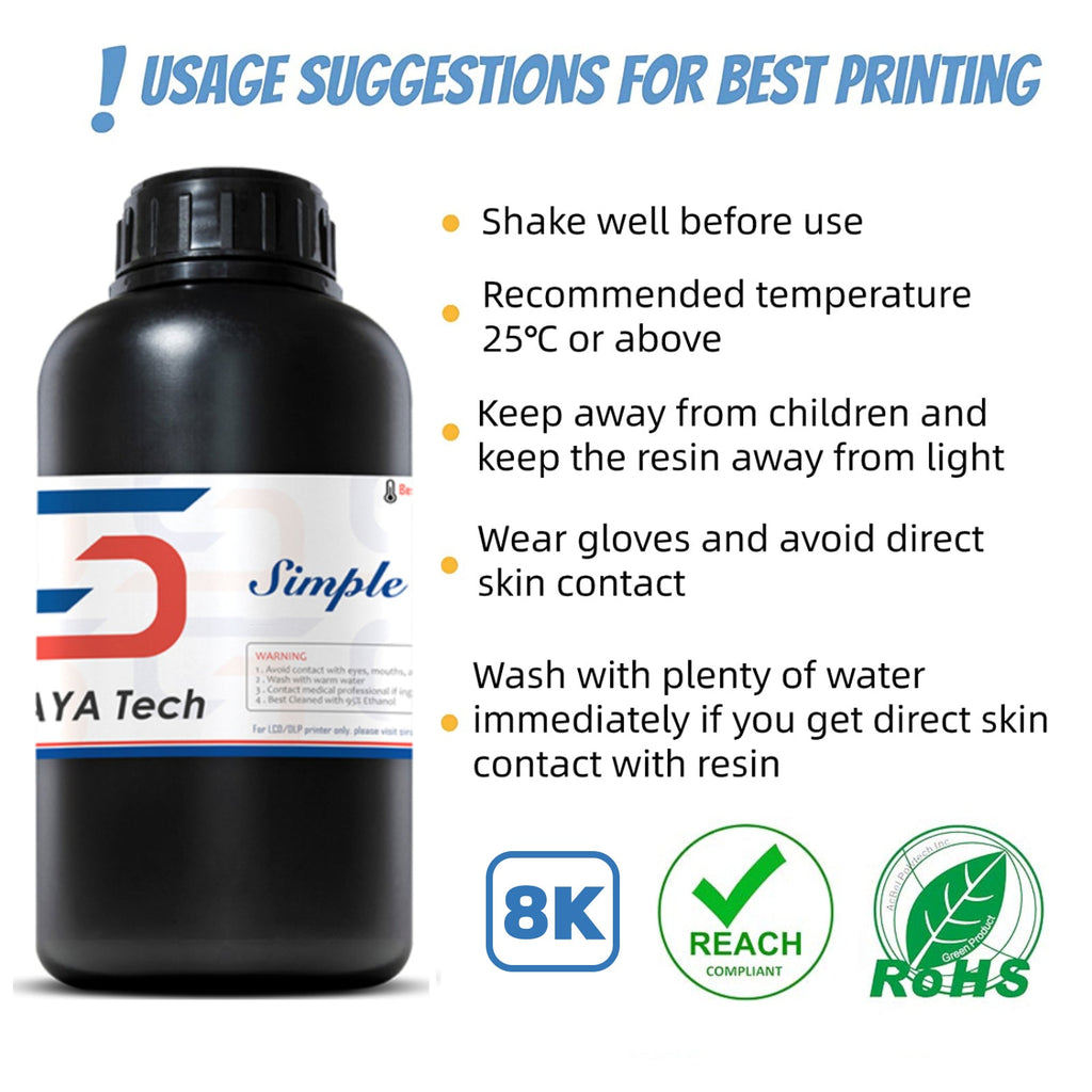 Modelos impresos con resina lavable al agua Siraya Tech Simple
