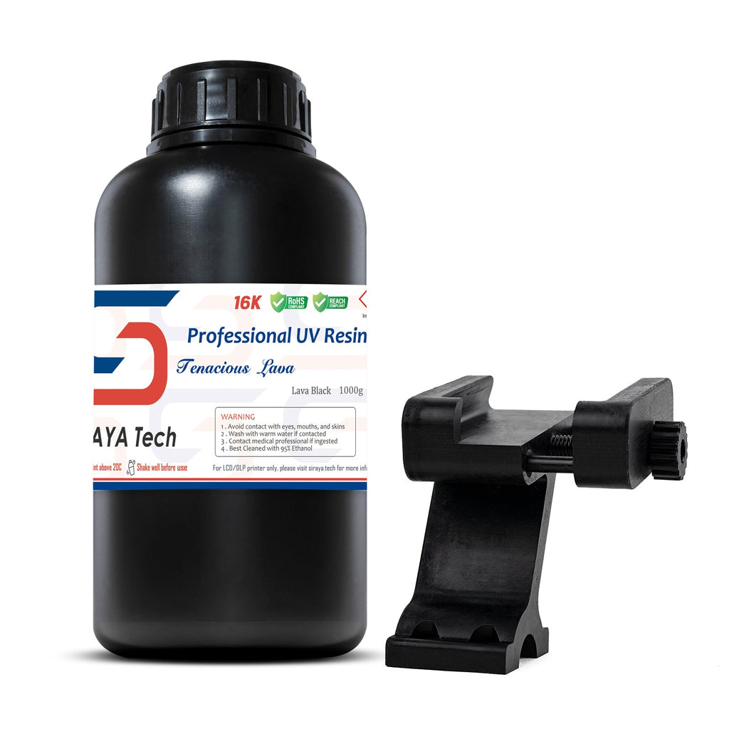Bote de 1 kg de resina Siraya Tech Tenacious Lava negra