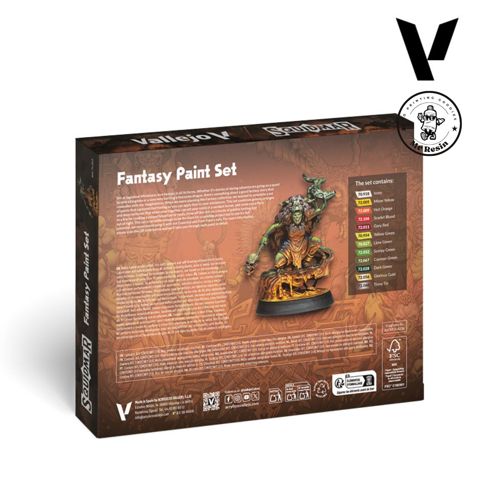 Coffret de peinture Squidmar Coffret de peinture Vallejo Fantasy 72203 🧞‍♀️