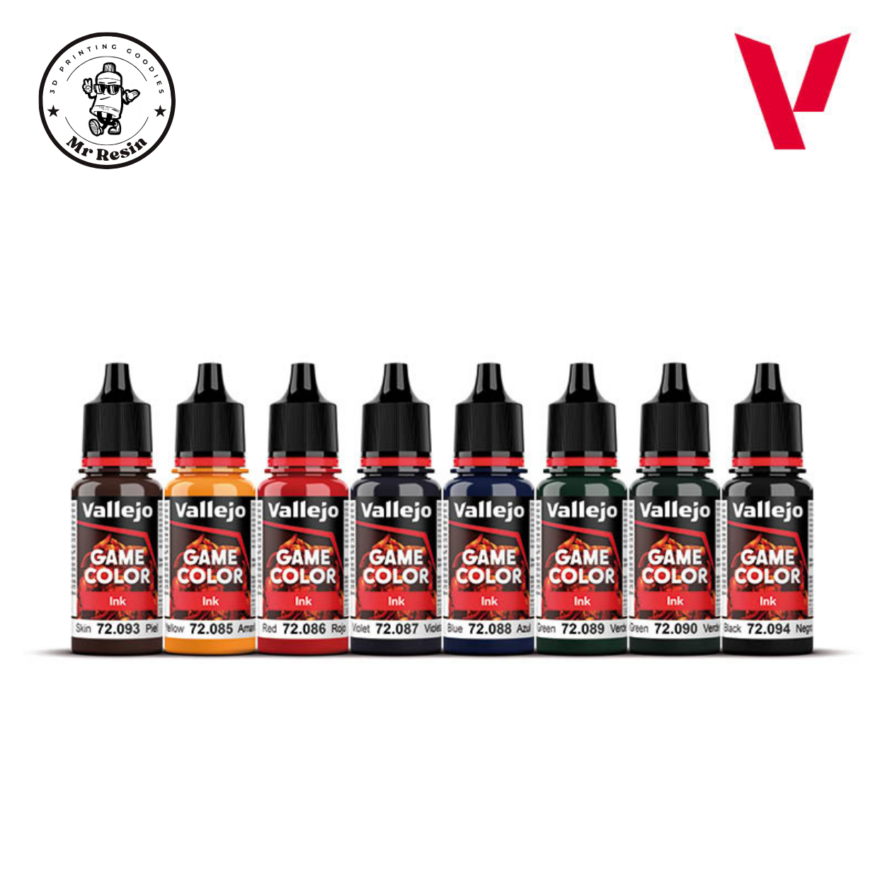 🎨 Ensemble de 8 encres Game Color Vallejo 72296 Ensemble d'encres Game Color