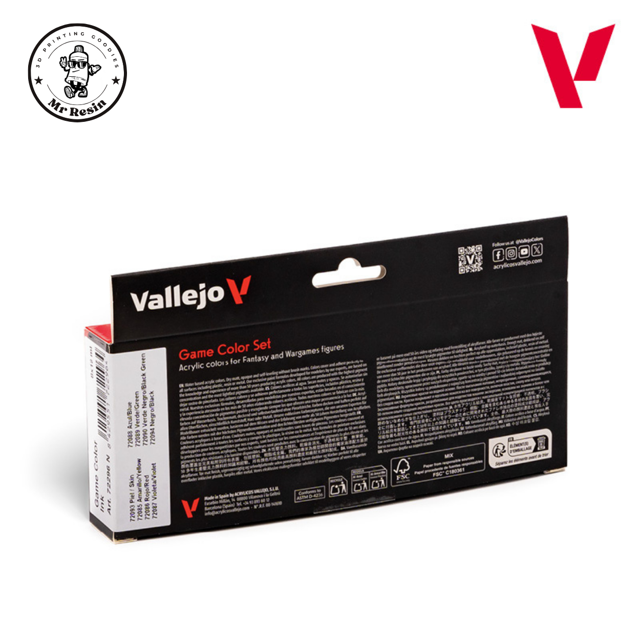 🎨 Ensemble de 8 encres Game Color Vallejo 72296 Ensemble d'encres Game Color