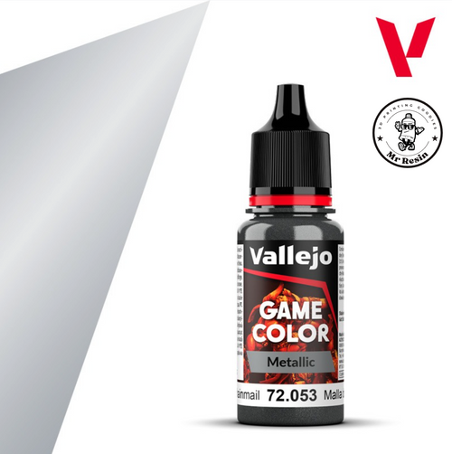 Pintura Vallejo de la gama Game Color Metallic 72053 color Chainmail Malla de Acero - Mr Resin