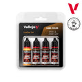 🟤 Leather Color Set Vallejo 72385, Set Cueros Game Color - Set 4 Pinturas BSL