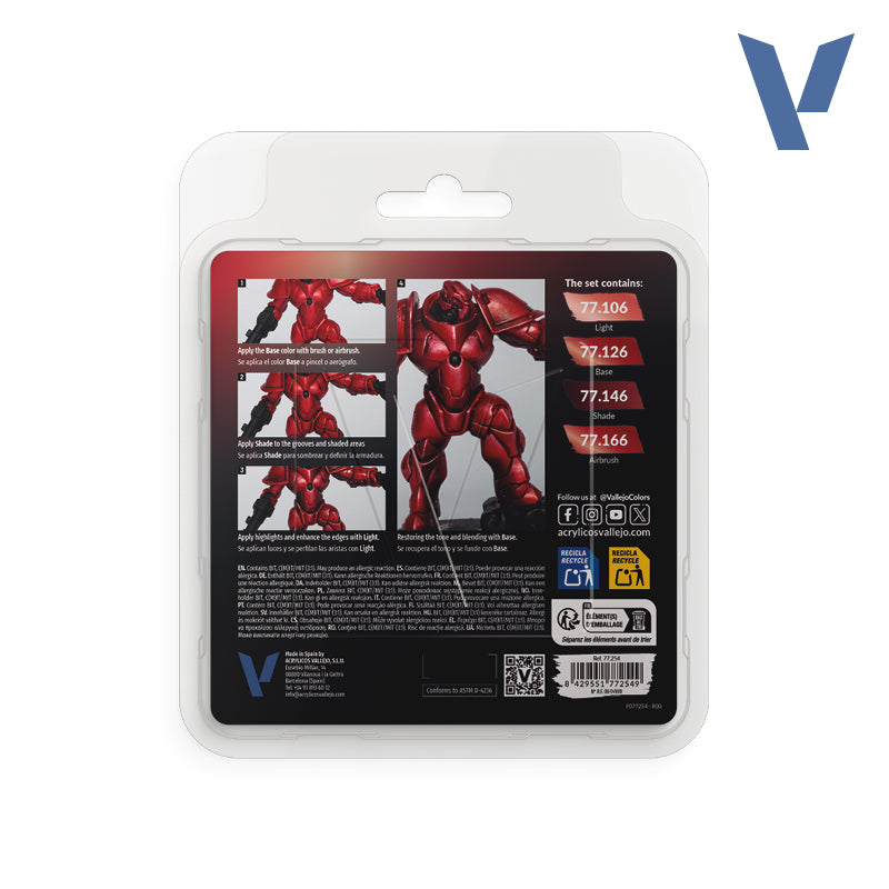 ✨ Vallejo TMM, True Metallic Metal, ensemble de 4 couleurs – Métaux réalistes avec flux BSL
