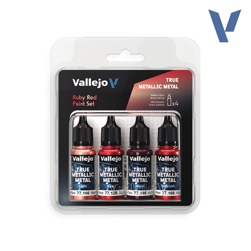 ✨ Vallejo TMM, True Metallic Metal, ensemble de 4 couleurs – Métaux réalistes avec flux BSL