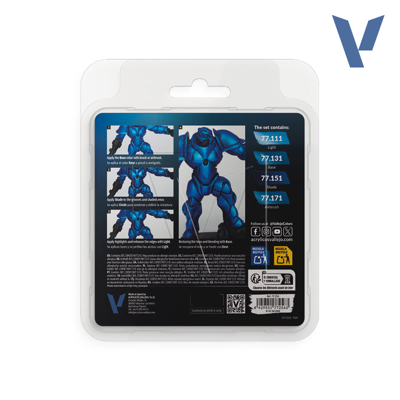 ✨ Vallejo TMM, True Metallic Metal, ensemble de 4 couleurs – Métaux réalistes avec flux BSL