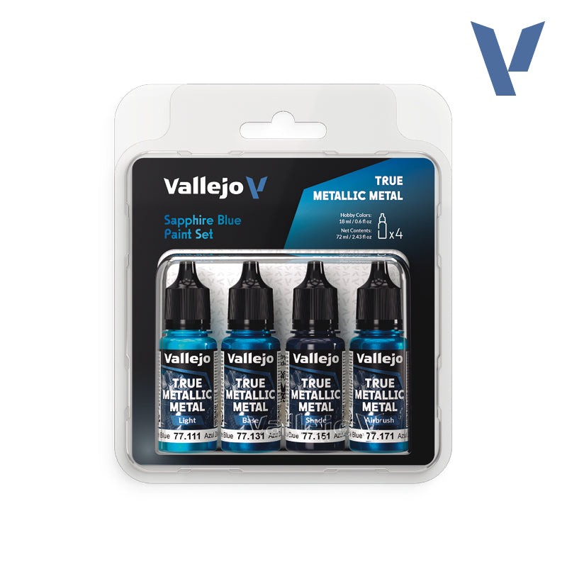 ✨ Vallejo TMM, True Metallic Metal, ensemble de 4 couleurs – Métaux réalistes avec flux BSL