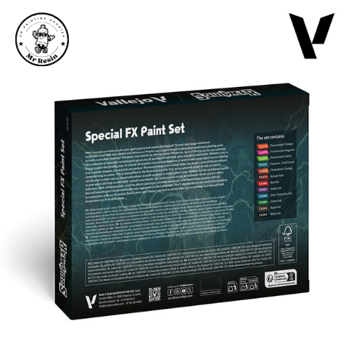 Set de pinturas Vallejo by Squidmar Special FX Paint Set 72207 - trasera - Mr Resin
