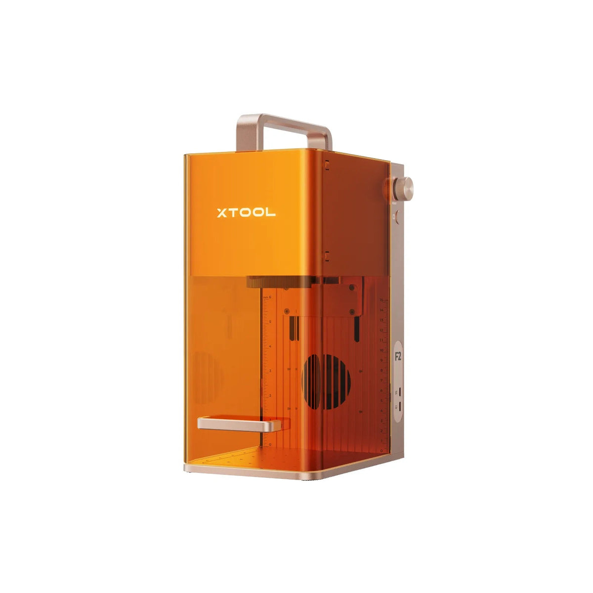 xTool F2, grabadora láser portátil dual de diodo e infrarrojo, vista frontal